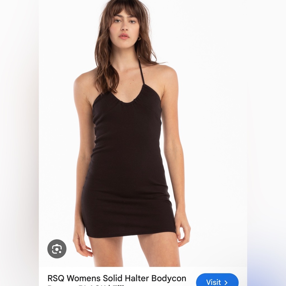 RSQ stretchy, ribbed, halter bodycon dress. Size small.